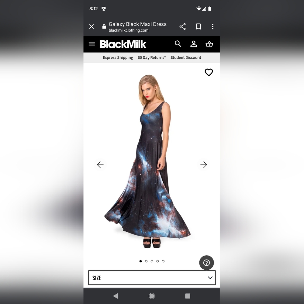 GALAXY BLACK MAXI DRESS